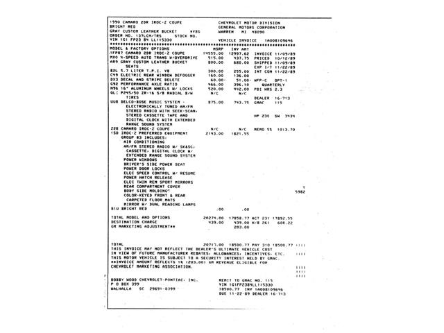 1990 Chevrolet Camaro (CC-2066574) for sale in Addison, Illinois