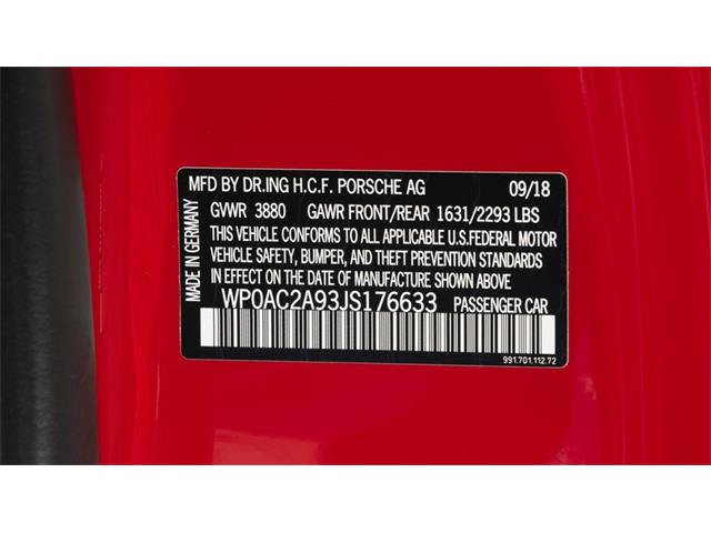 2018 Porsche 911 GT3 Touring (CC-2066662) for sale in Costa Mesa, California