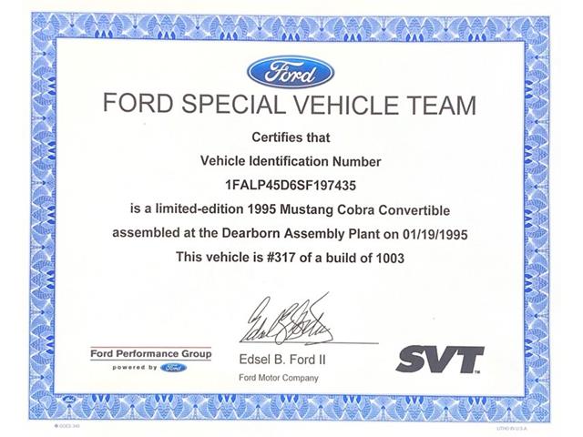 1995 Ford Mustang Cobra (CC-2066756) for sale in Sherman, Texas