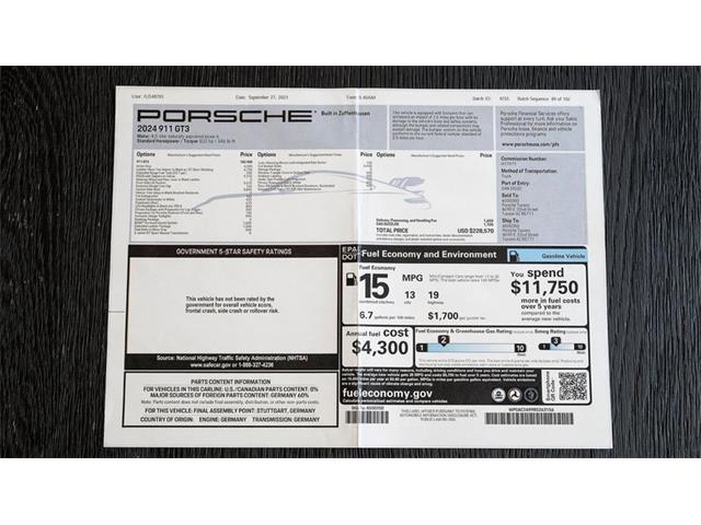 2024 Porsche 911 GT3 (CC-2066799) for sale in Costa Mesa, California