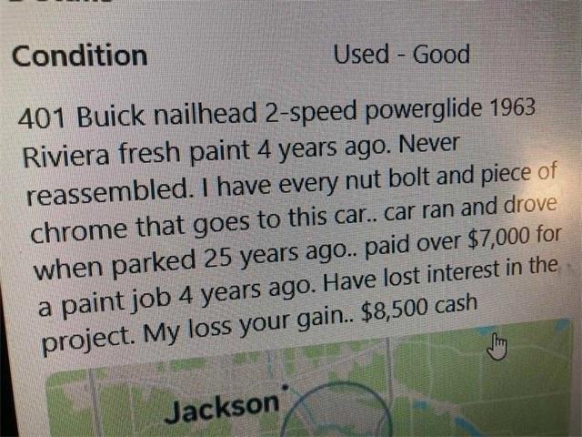 1963 Buick Riviera (CC-2066823) for sale in Jackson, Michigan