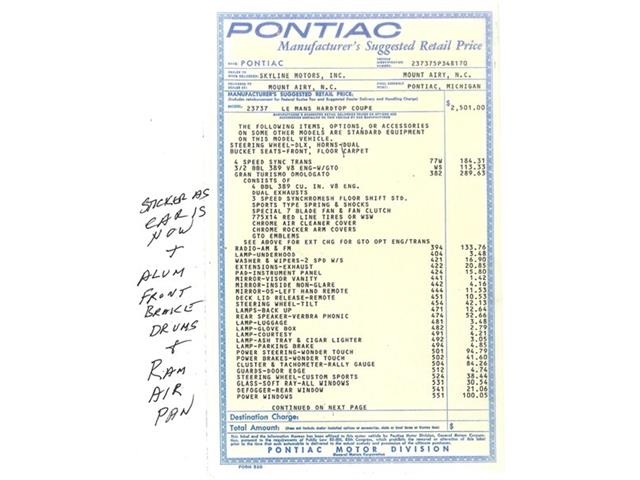 1965 Pontiac GTO (CC-2067218) for sale in Mooresville, North Carolina