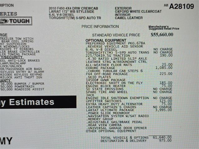 2010 Ford F450 (CC-2067259) for sale in Ross, Ohio