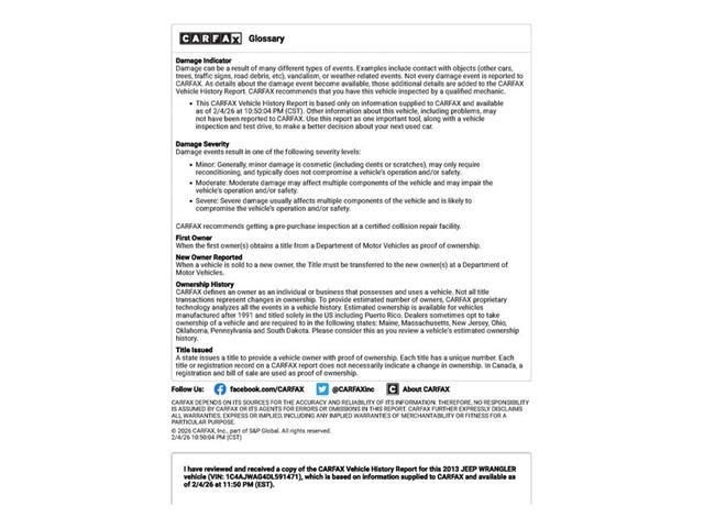 2013 Jeep Wrangler (CC-2067277) for sale in Concord, California