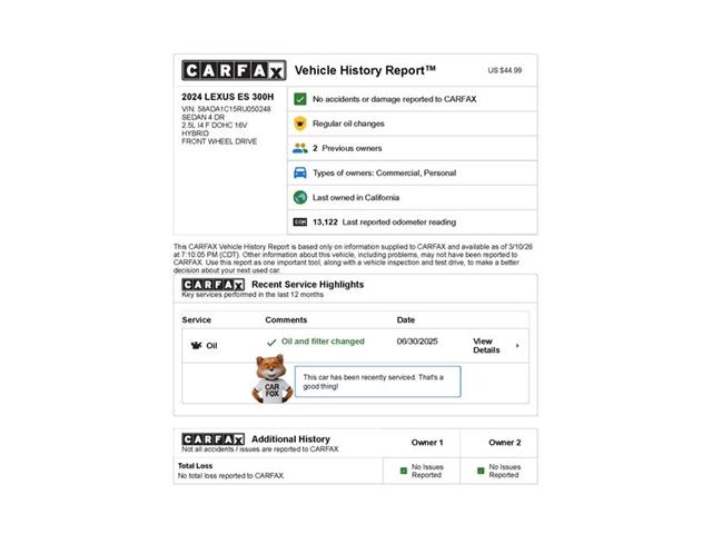 2024 Lexus ES300 (CC-2067278) for sale in Concord, California