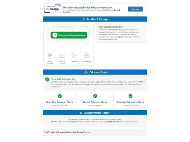 1990 Land Rover Range Rover (CC-2067348) for sale in Denver , Colorado