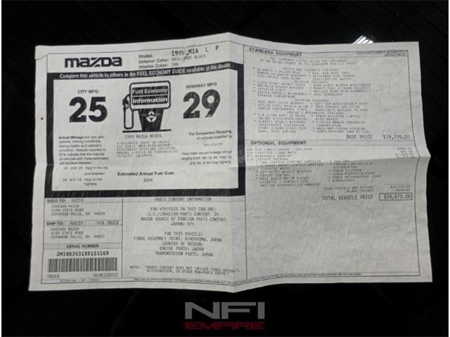 1999 Mazda MX-5 Miata (CC-2067727) for sale in North East, Pennsylvania