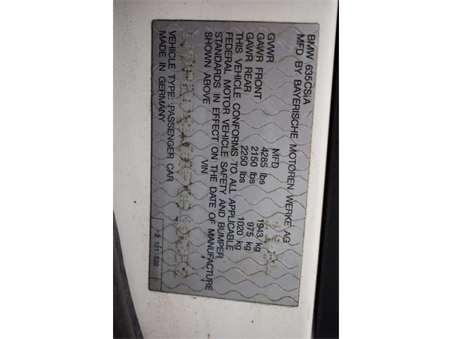 1985 BMW 635csi (CC-2067978) for sale in Wayne, Michigan