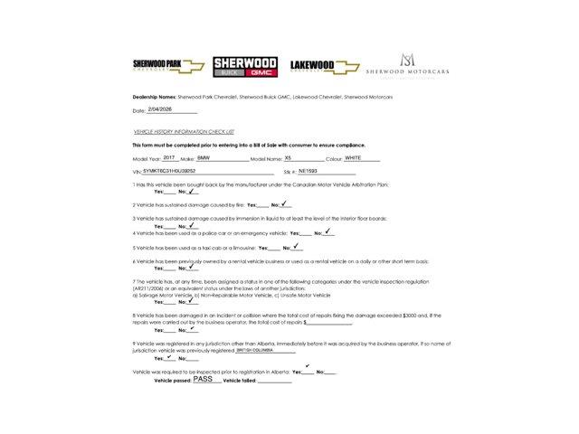 2017 BMW X5 (CC-2068077) for sale in Sherwood Park, Alberta