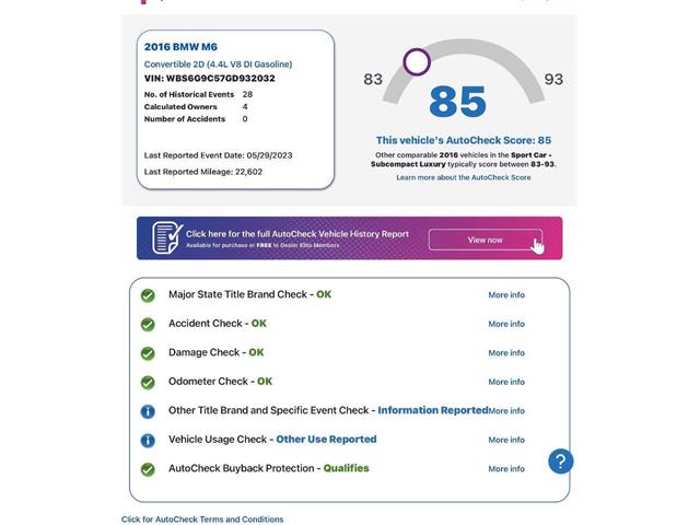 2016 BMW M6 (CC-2068105) for sale in Clarksburg, Maryland