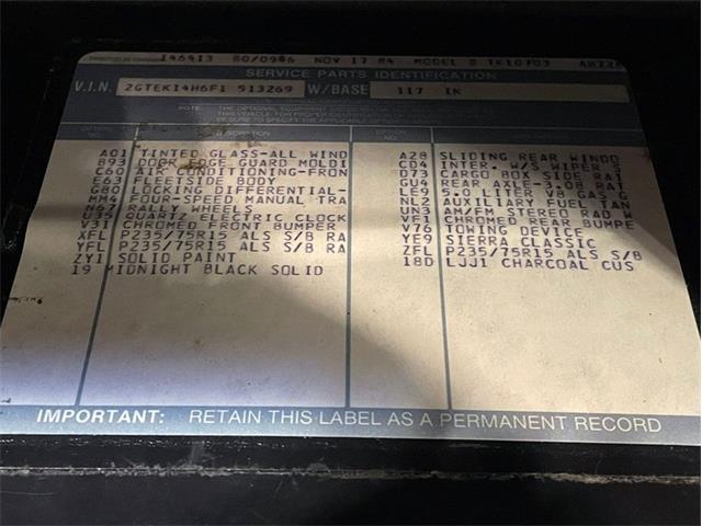 1985 GMC 1500 (CC-2068460) for sale in Depew, New York