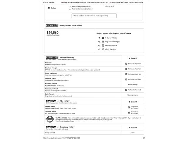 2024 Volkswagen Atlas (CC-2068520) for sale in Ramsey, Minnesota