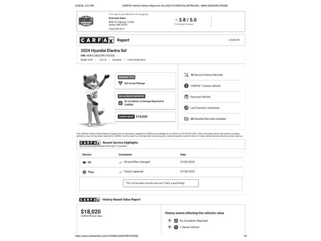 2024 Hyundai Elantra (CC-2068527) for sale in Ramsey, Minnesota