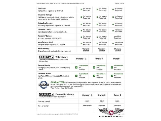 2007 Porsche Boxster (CC-2068586) for sale in Rowley, Massachusetts