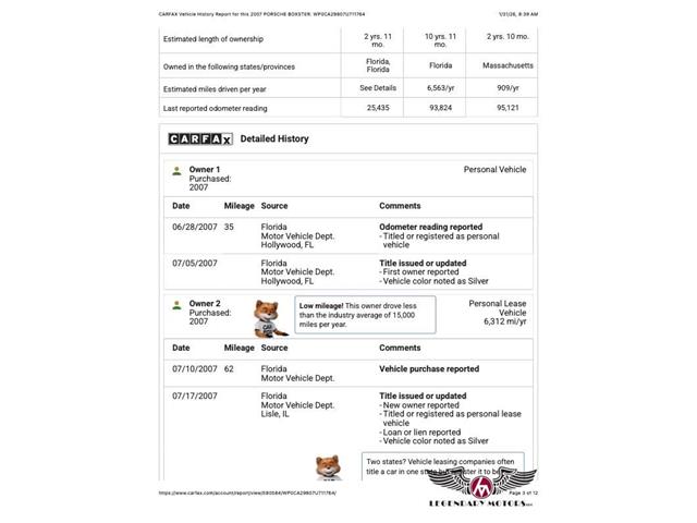 2007 Porsche Boxster (CC-2068586) for sale in Rowley, Massachusetts