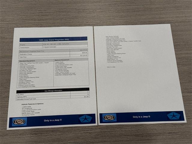 1989 Jeep Grand Wagoneer (CC-2068879) for sale in Sioux Falls, South Dakota