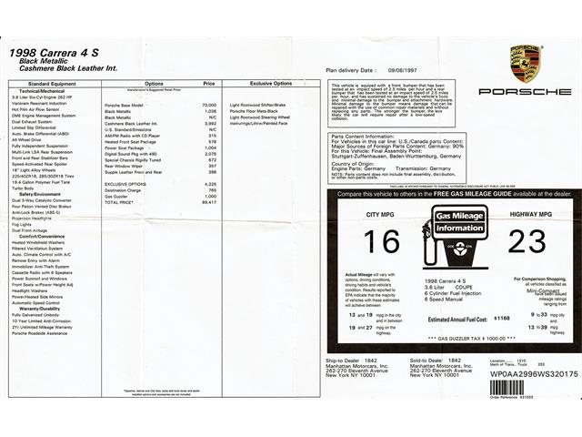 1998 Porsche 911 Carrera 4S (CC-2068999) for sale in St. Louis, Missouri