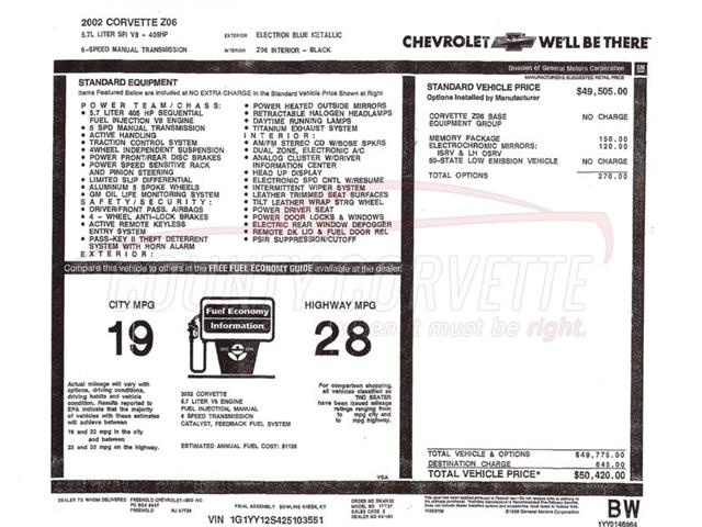 2002 Chevrolet Corvette (CC-2069278) for sale in West Chester, Pennsylvania