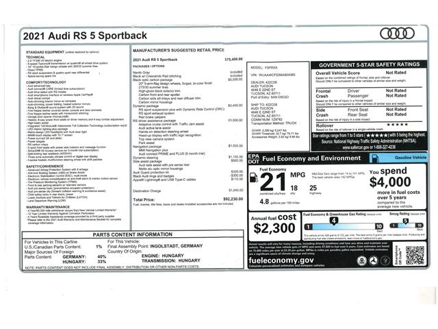 2021 Audi RS5 (CC-2069375) for sale in Clifton Park, New York