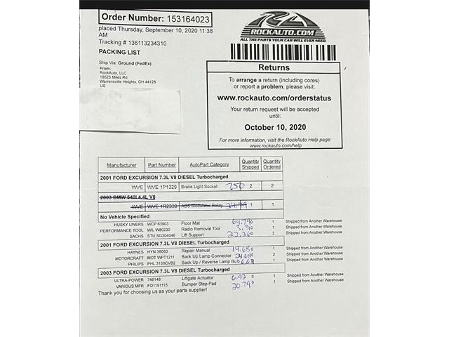 2001 Ford Excursion (CC-2069502) for sale in Addison, Illinois