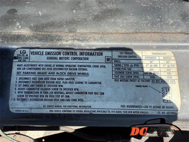 1972 Chevrolet Convertible (CC-2069839) for sale in Mooresville, North Carolina