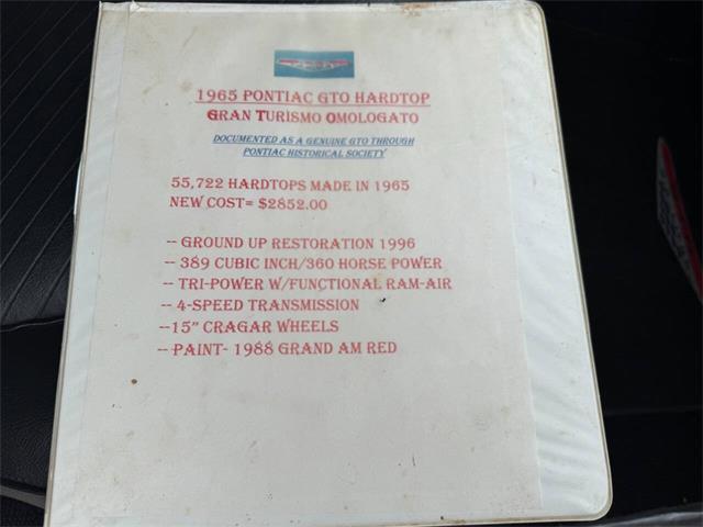 1965 Pontiac GTO (CC-2071156) for sale in Orrville, Ohio