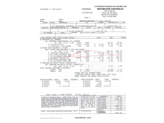 2015 Chevrolet Corvette (CC-2071398) for sale in West Chester, Pennsylvania