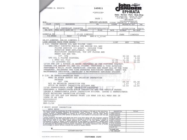 2015 Chevrolet Corvette (CC-2071398) for sale in West Chester, Pennsylvania