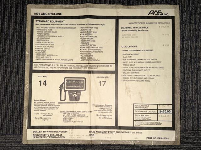 1991 GMC Syclone (CC-2071566) for sale in Lenexa, Kansas