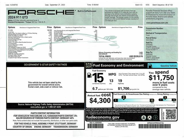 2024 Porsche 911 GT3 (CC-2071673) for sale in St. Louis, Missouri