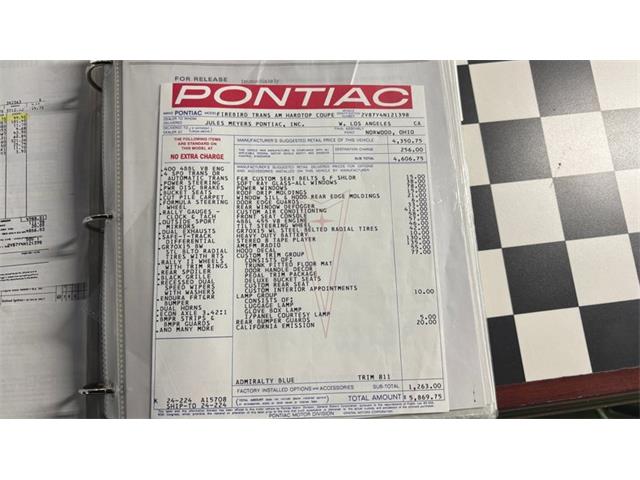 1974 Pontiac Firebird Trans Am (CC-2072889) for sale in North Canton, Ohio