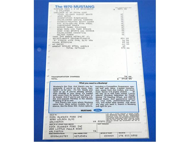 1970 Ford Mustang (CC-2072981) for sale in Homer City, Pennsylvania