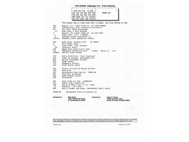 1970 Dodge Challenger (CC-2073545) for sale in Greensboro, North Carolina