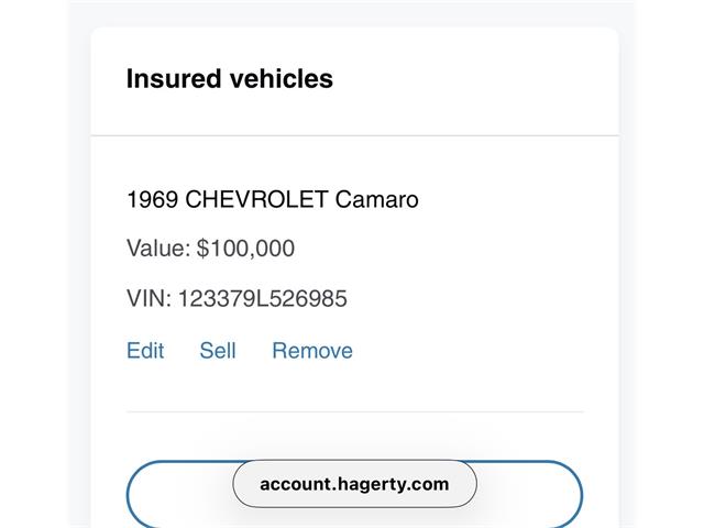 1969 Chevrolet Camaro (CC-2073805) for sale in Carmel Valley, California