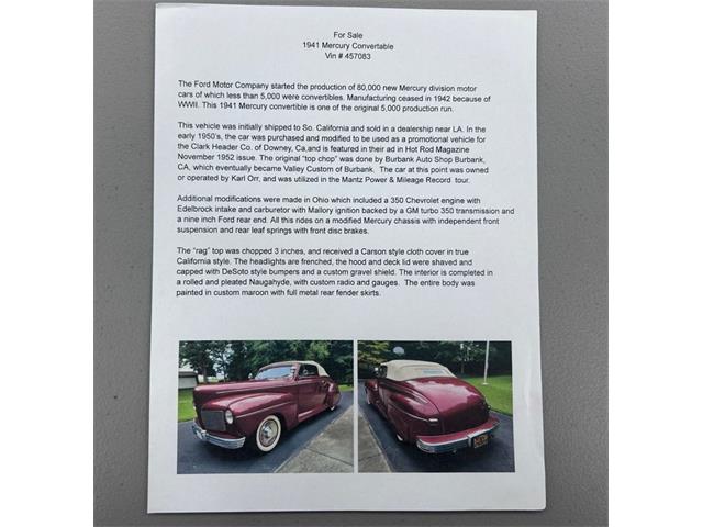1941 Mercury Convertible (CC-2074299) for sale in Greensboro, North Carolina