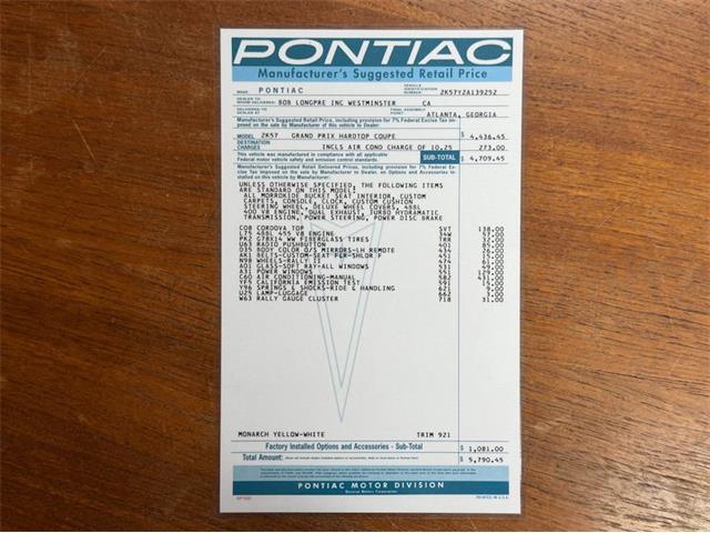 1972 Pontiac Grand Prix (CC-2074342) for sale in Shelby Township, Michigan