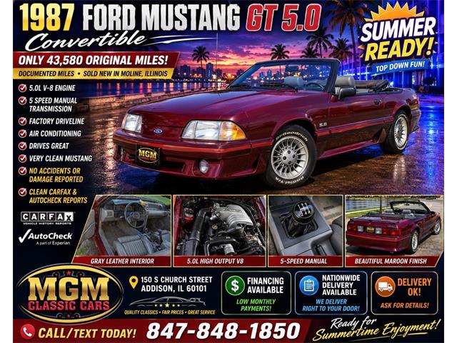 1987 Ford Mustang (CC-2074493) for sale in Addison, Illinois