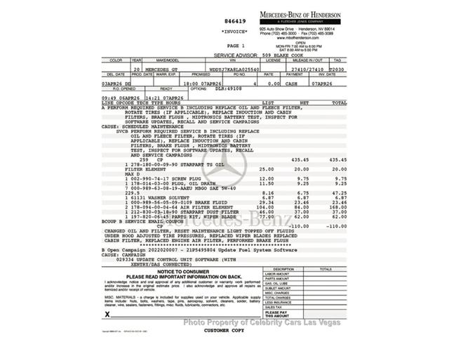 2020 Mercedes-Benz AMG (CC-2074688) for sale in Las Vegas, Nevada