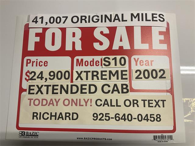 2002 Chevrolet S10 (CC-2074766) for sale in La Verne, California
