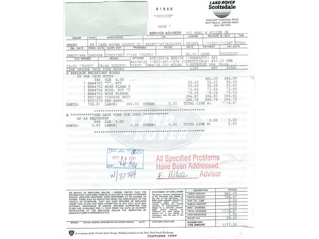 1988 Land Rover Range Rover (CC-2074797) for sale in Beverly Hills, California