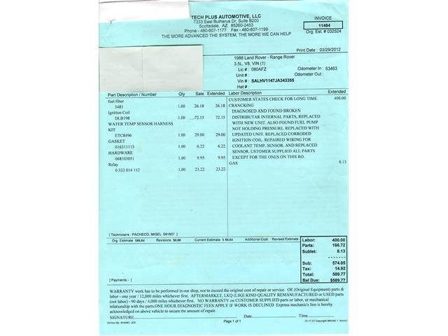 1988 Land Rover Range Rover (CC-2074797) for sale in Beverly Hills, California