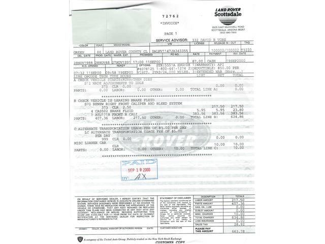 1988 Land Rover Range Rover (CC-2074797) for sale in Beverly Hills, California
