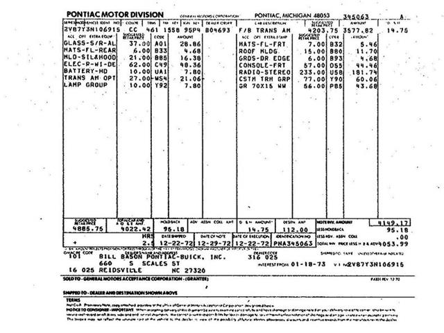 1973 Pontiac Firebird Trans Am (CC-2074908) for sale in Lincoln, Nebraska