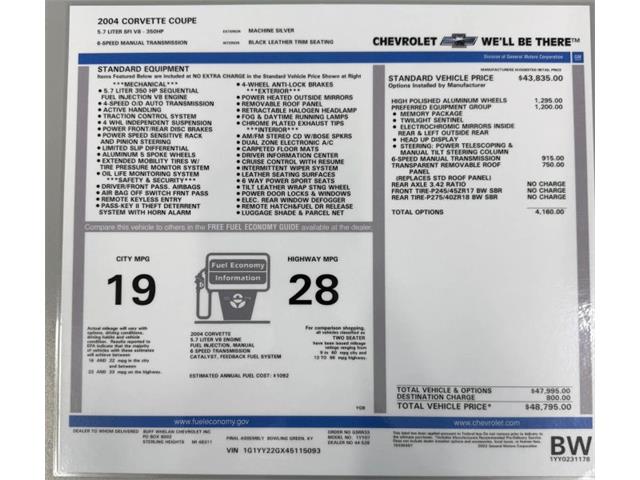 2004 Chevrolet Corvette (CC-2070493) for sale in Woodbury, New Jersey