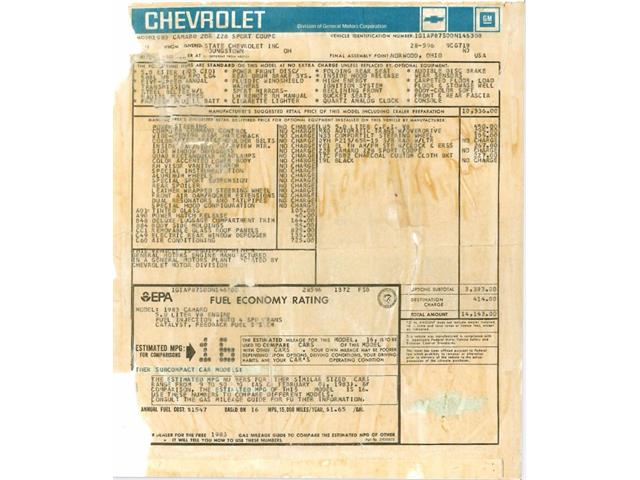 1983 Chevrolet Camaro (CC-2075106) for sale in Salem, Ohio