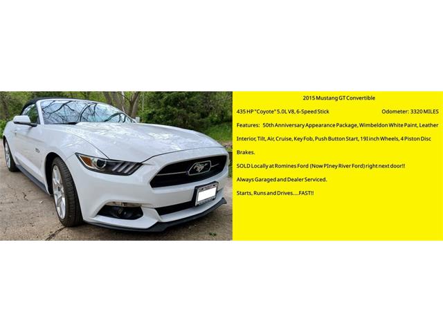 2015 Ford Mustang Shelby GT Convertible (CC-2070540) for sale in Houston, Missouri