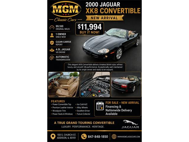2000 Jaguar XK (CC-2075625) for sale in Addison, Illinois