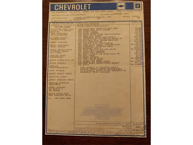 1980 Chevrolet Camaro (CC-2076217) for sale in Greensboro, North Carolina