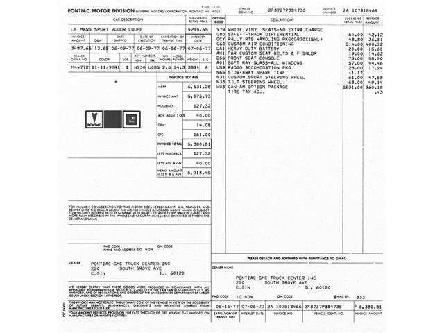 1977 Pontiac Can Am (CC-2076301) for sale in Saugatuck, Michigan