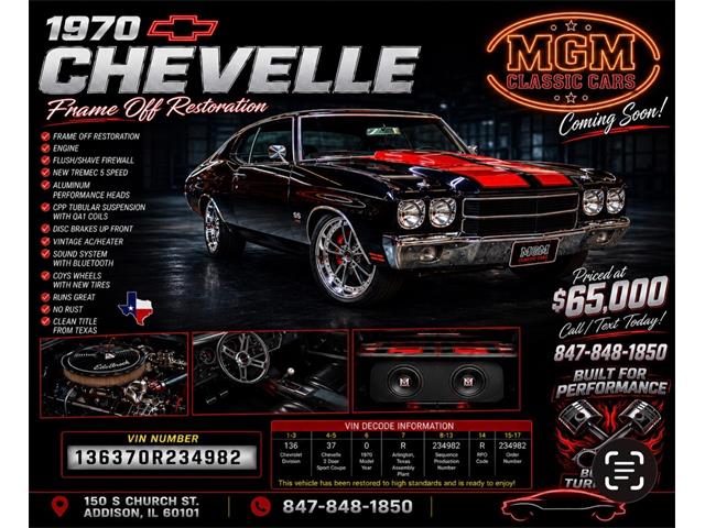 1970 Chevrolet Chevelle (CC-2076444) for sale in Addison, Illinois